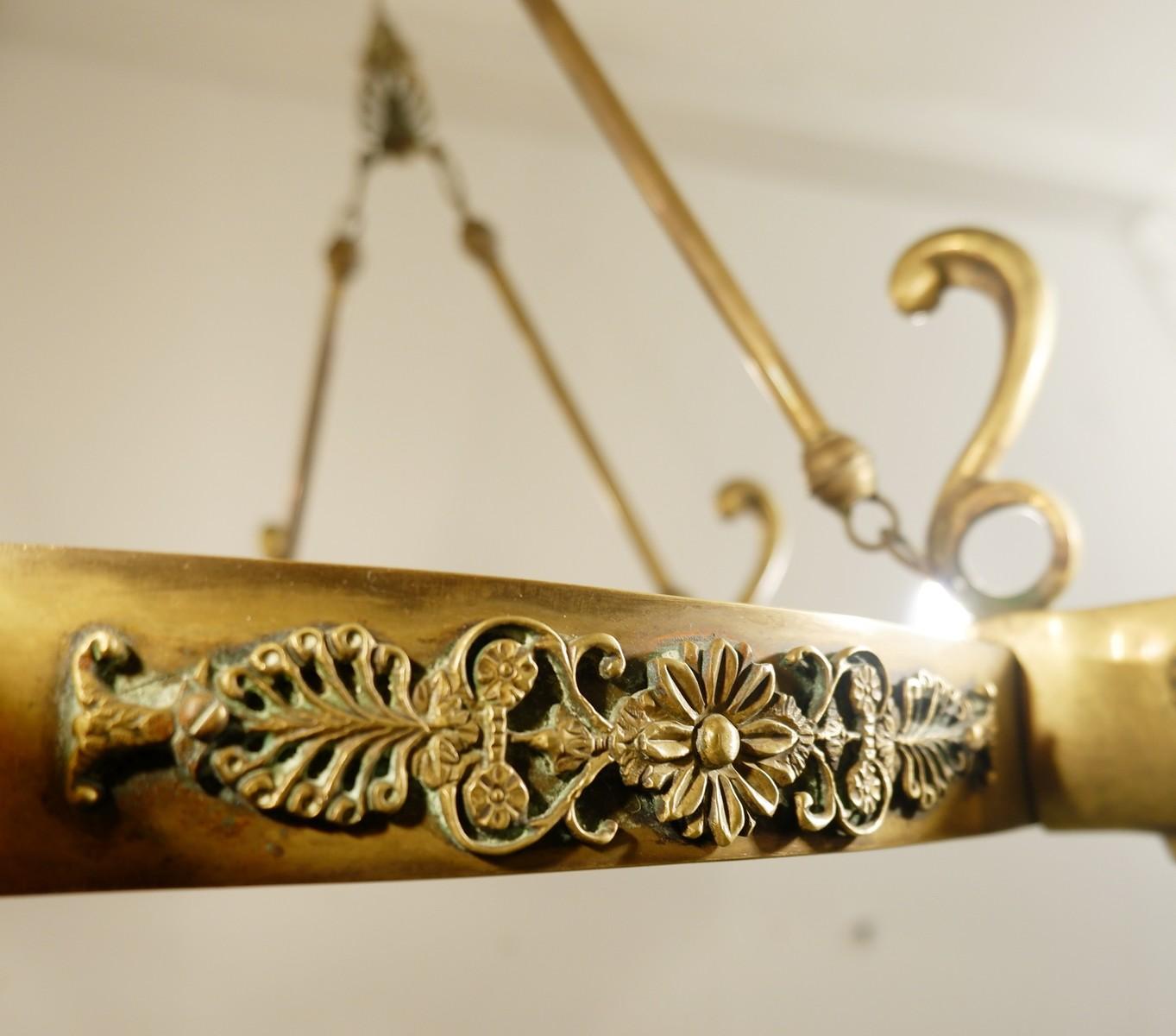 Neo Classical Bronze Crown Chandelier In Good Condition In Brussels, BE