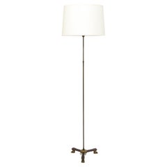 Neo Classical Bronze Floor Lamp by André Arbus, France, 1940's
