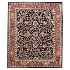 Neo-Classical Brown and Rich Tones Wool Rug 8'x9'8''