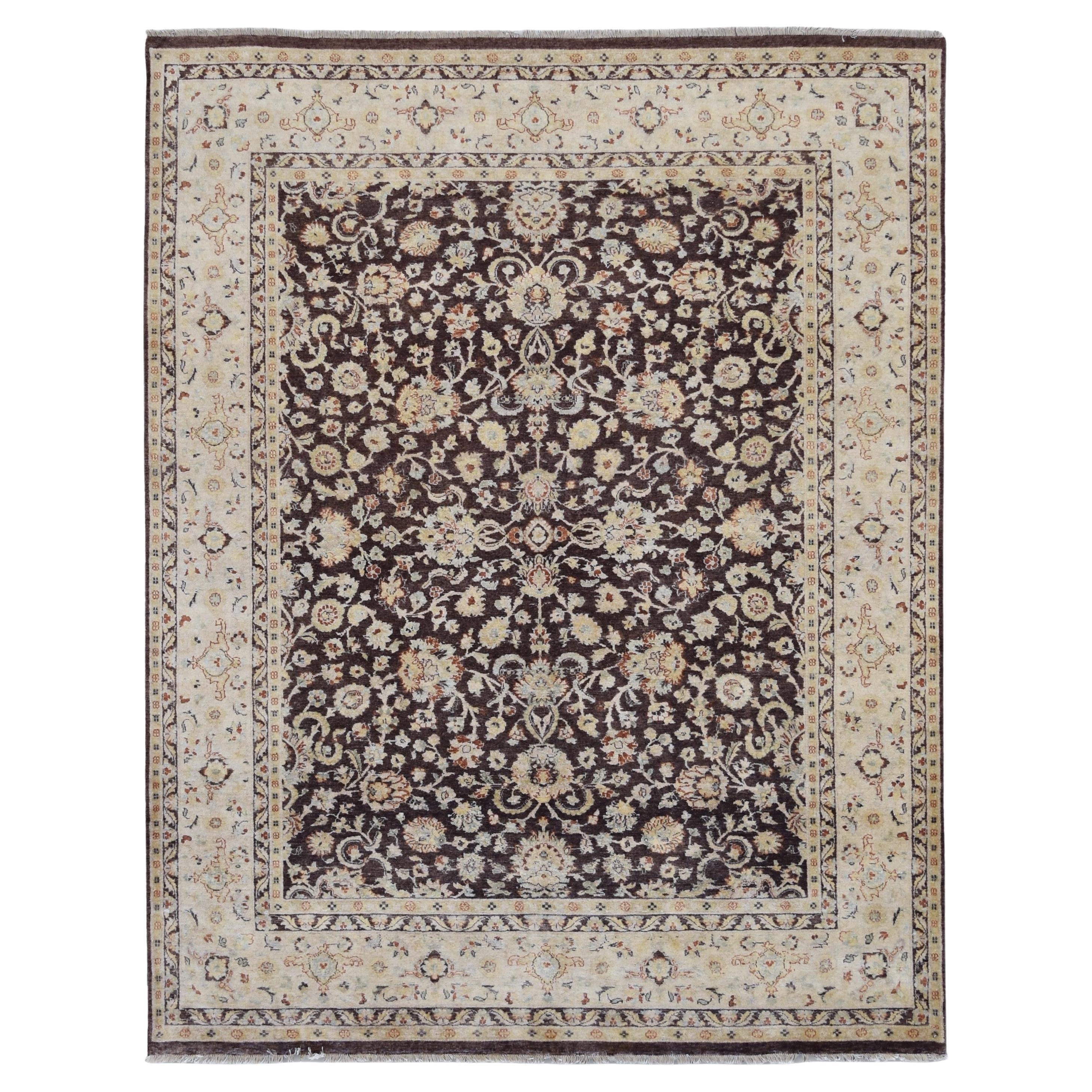 Neo-Classical Brown, Ivory, and Beige Rug 7'11''x10'