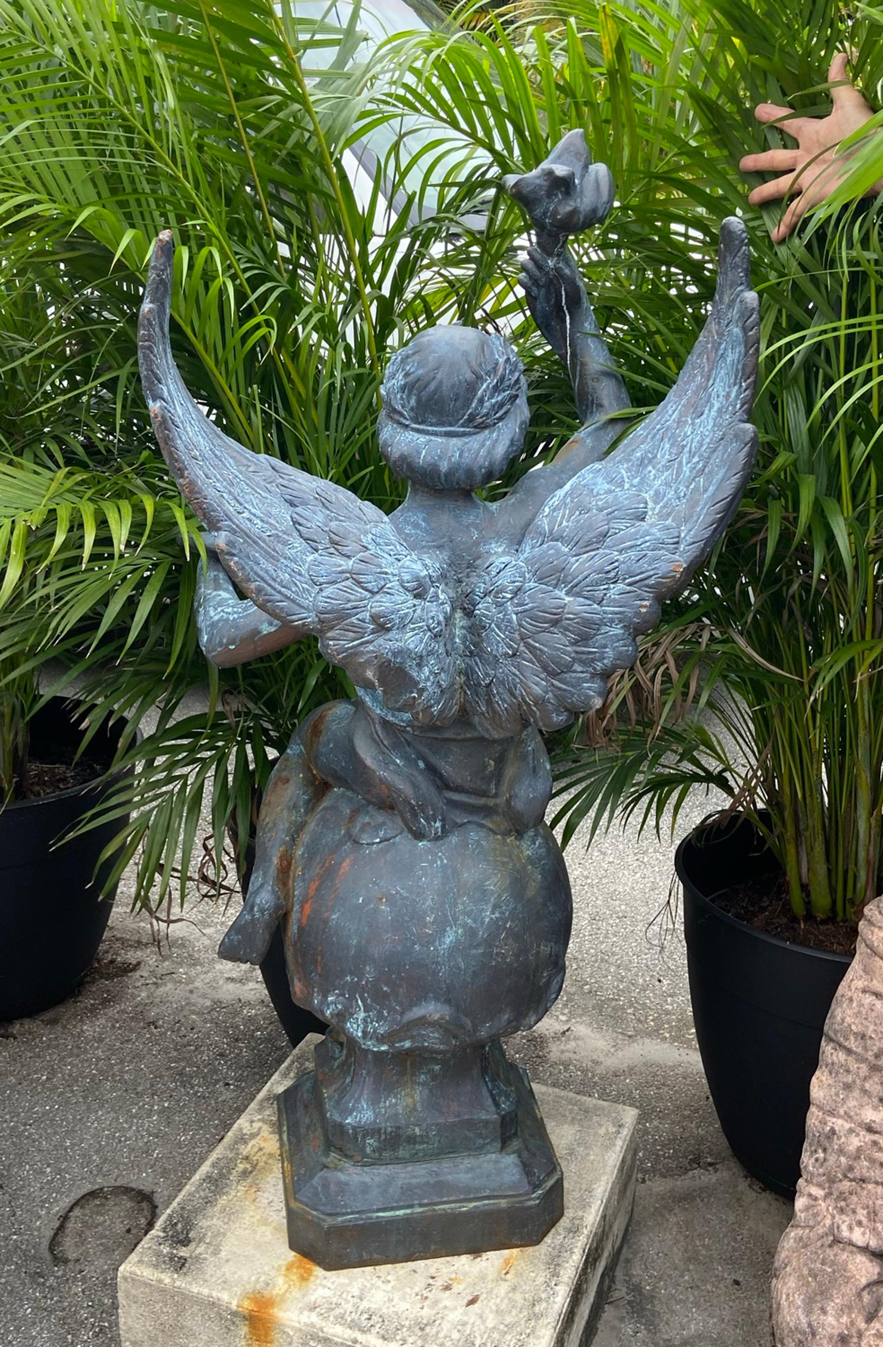 Neoclassical Cast Iron Statue of “The Arts” In Good Condition For Sale In West Palm Beach, FL