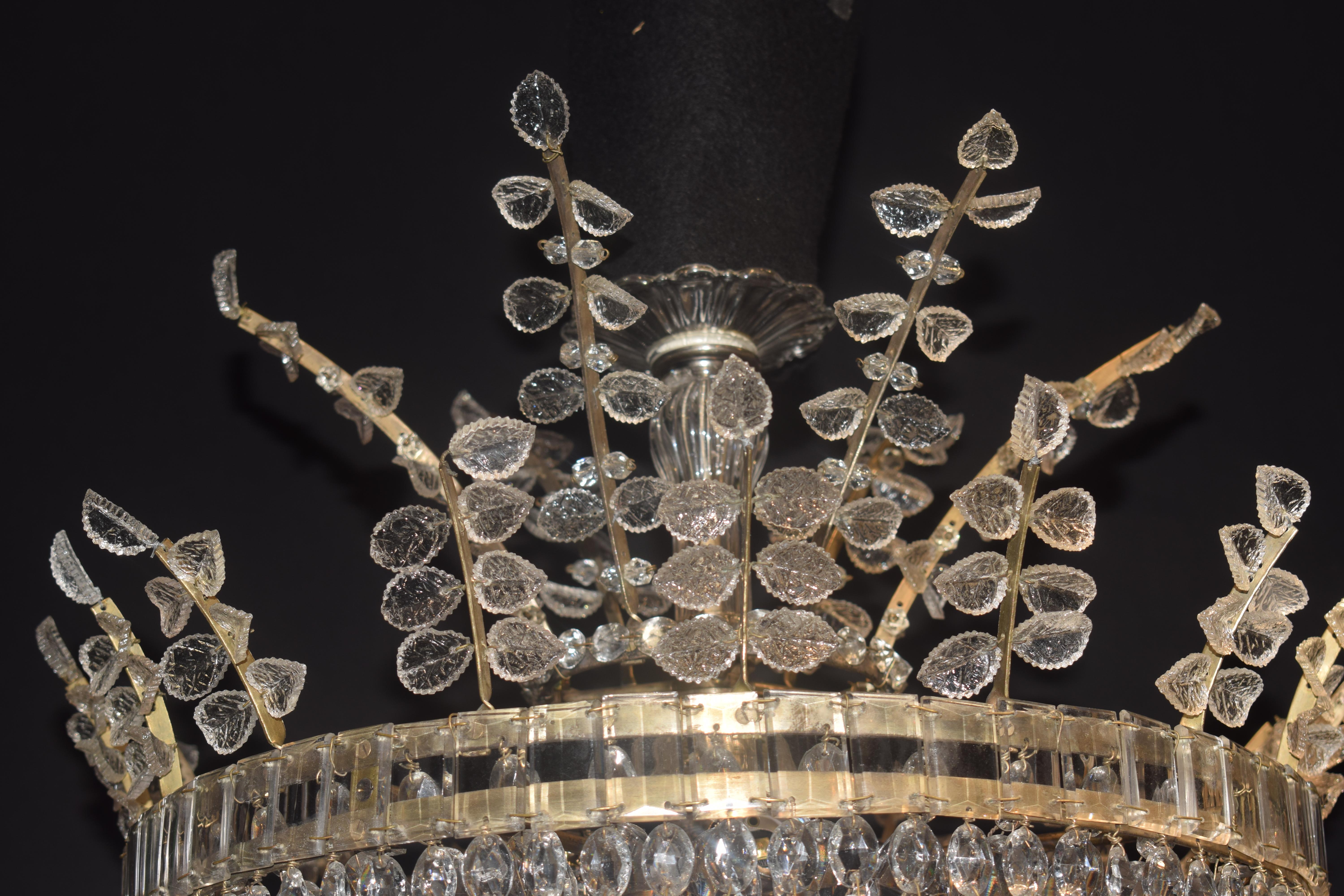French Neo Classical Chandelier with Branches For Sale