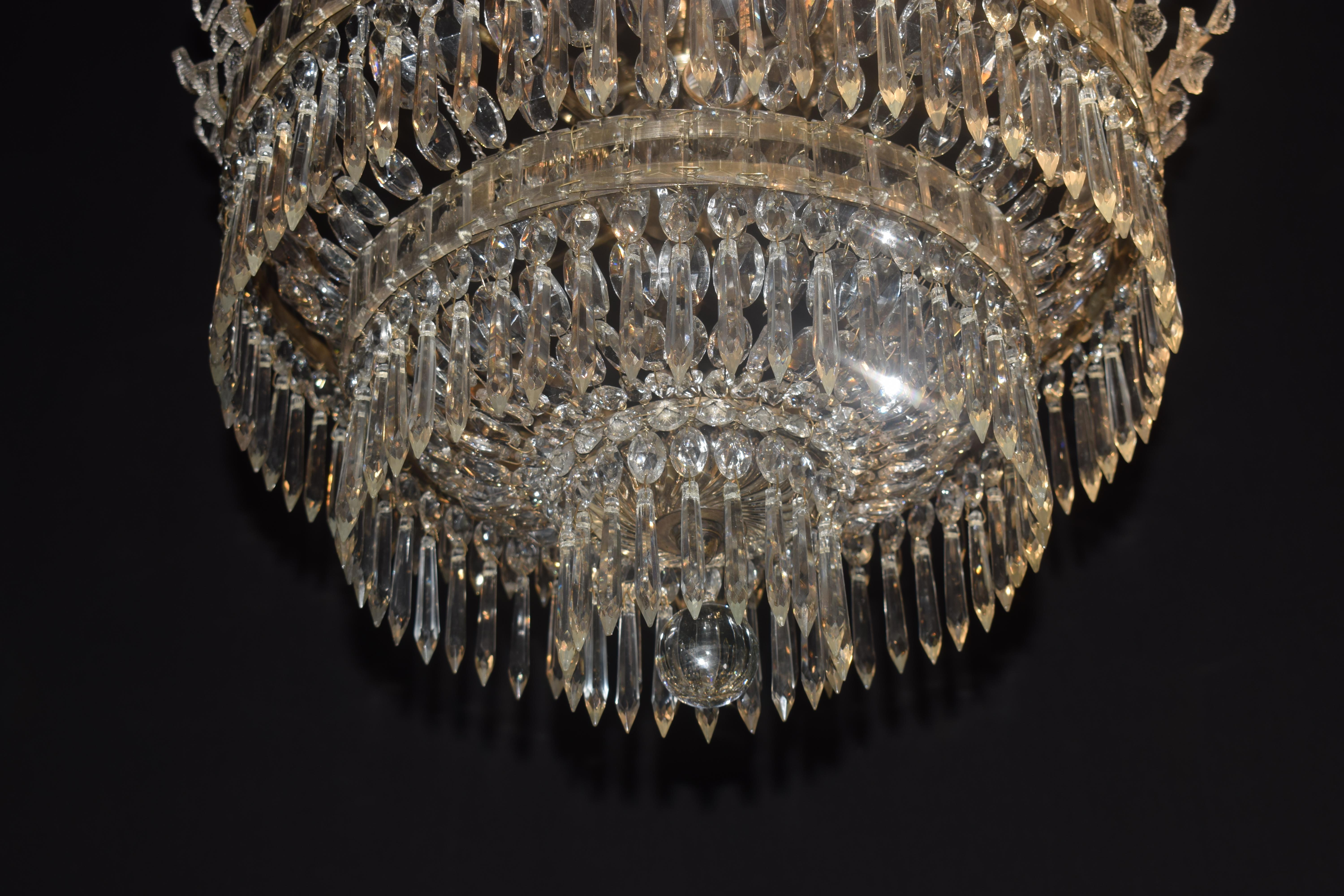 Neo Classical Chandelier with Branches In Good Condition For Sale In Atlanta, GA
