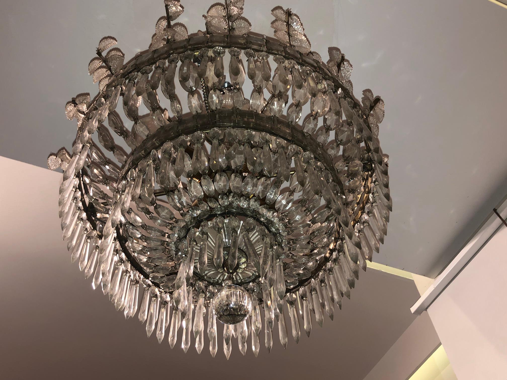 Mid-20th Century Neo Classical Chandelier with Branches For Sale