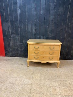 Neo-Classical Chest of Drawers in Sycamore and Patinated Bronze, circa 1940/1950