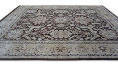 Neo-Classical Chocolate Brown and Beige Sultanabad Rug 7'8''x10'