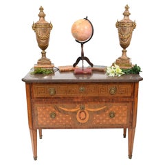Neo Classical Commode French Chest of Drawers Inlay