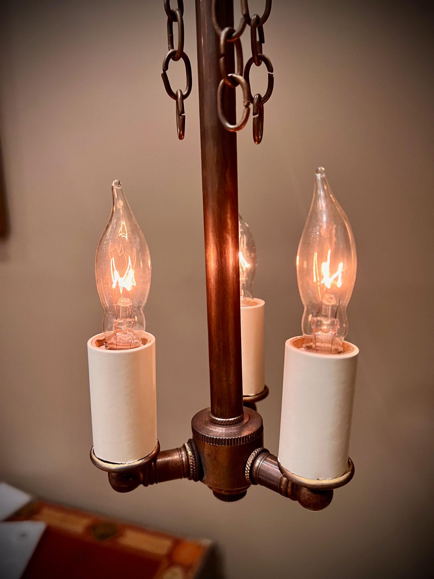 Blown Glass Neo-Classical Fern & Star Bell Jar Lantern, England, Circa:1830