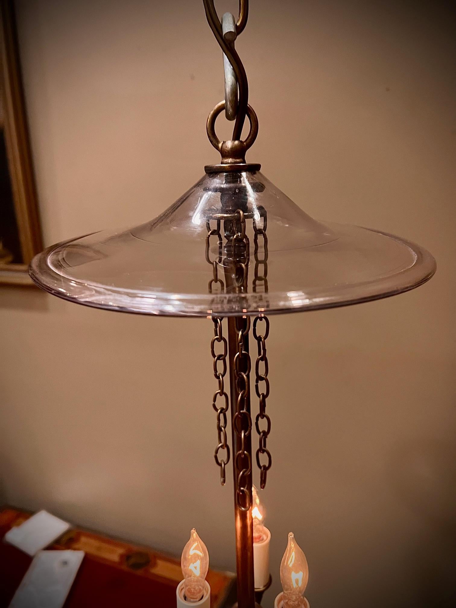 Neo-Classical Fern & Star Bell Jar Lantern, England, Circa:1830 1