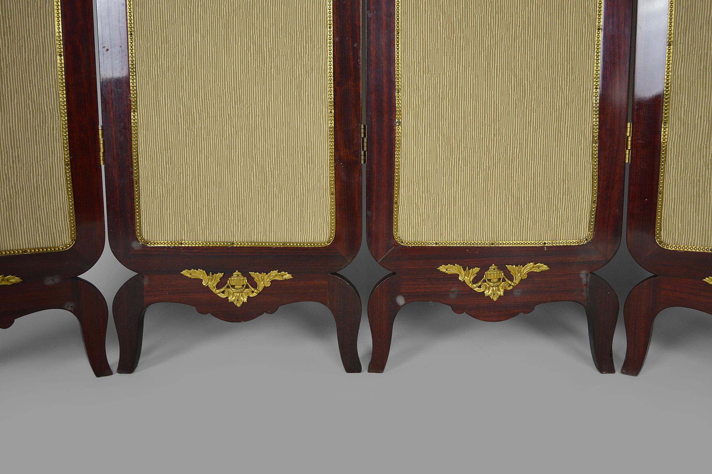 Neo-Classical Folding Screen with Marquetry, France, circa 1970 For Sale 5