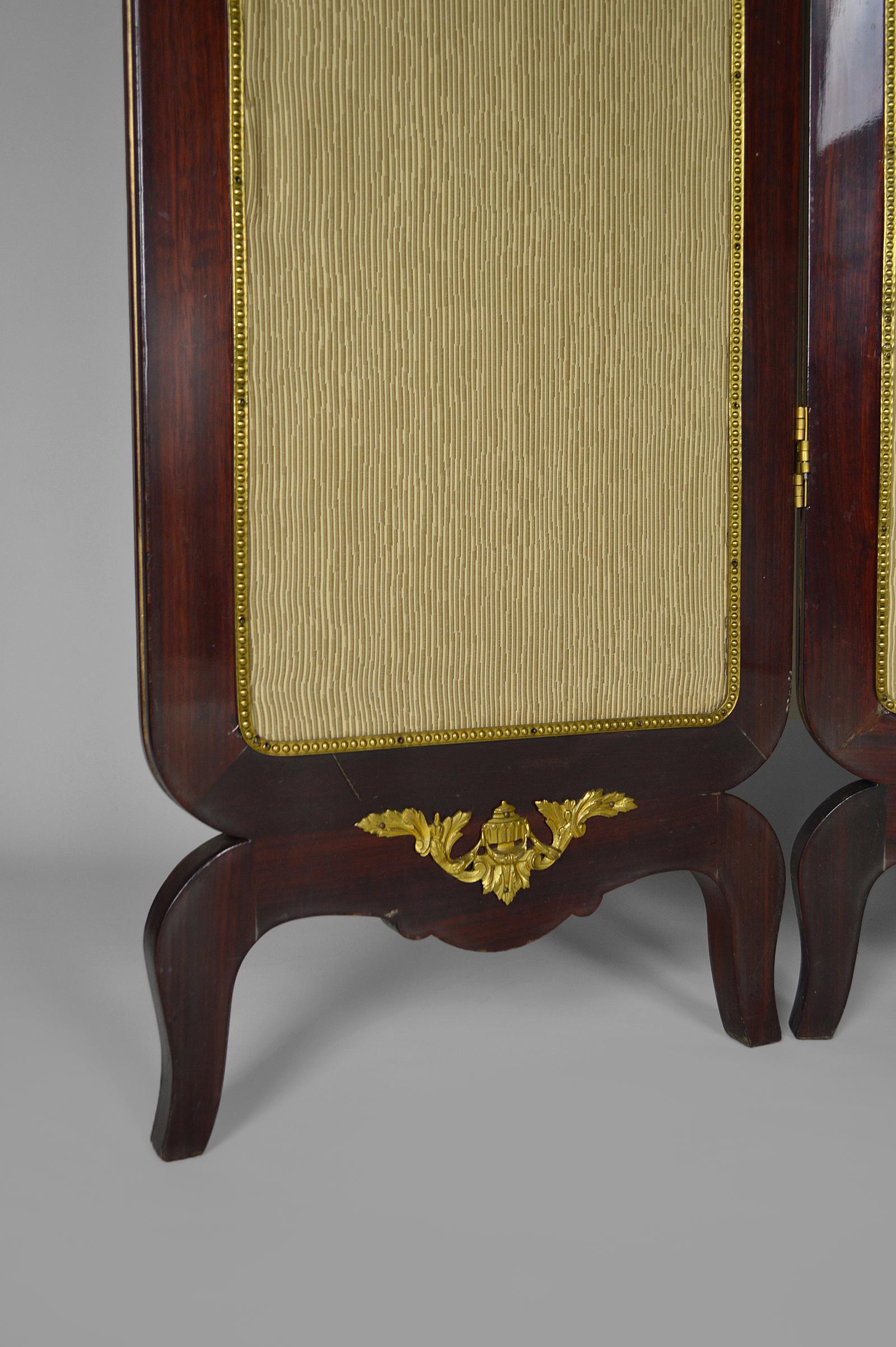 Neo-Classical Folding Screen with Marquetry, France, circa 1970 For Sale 4