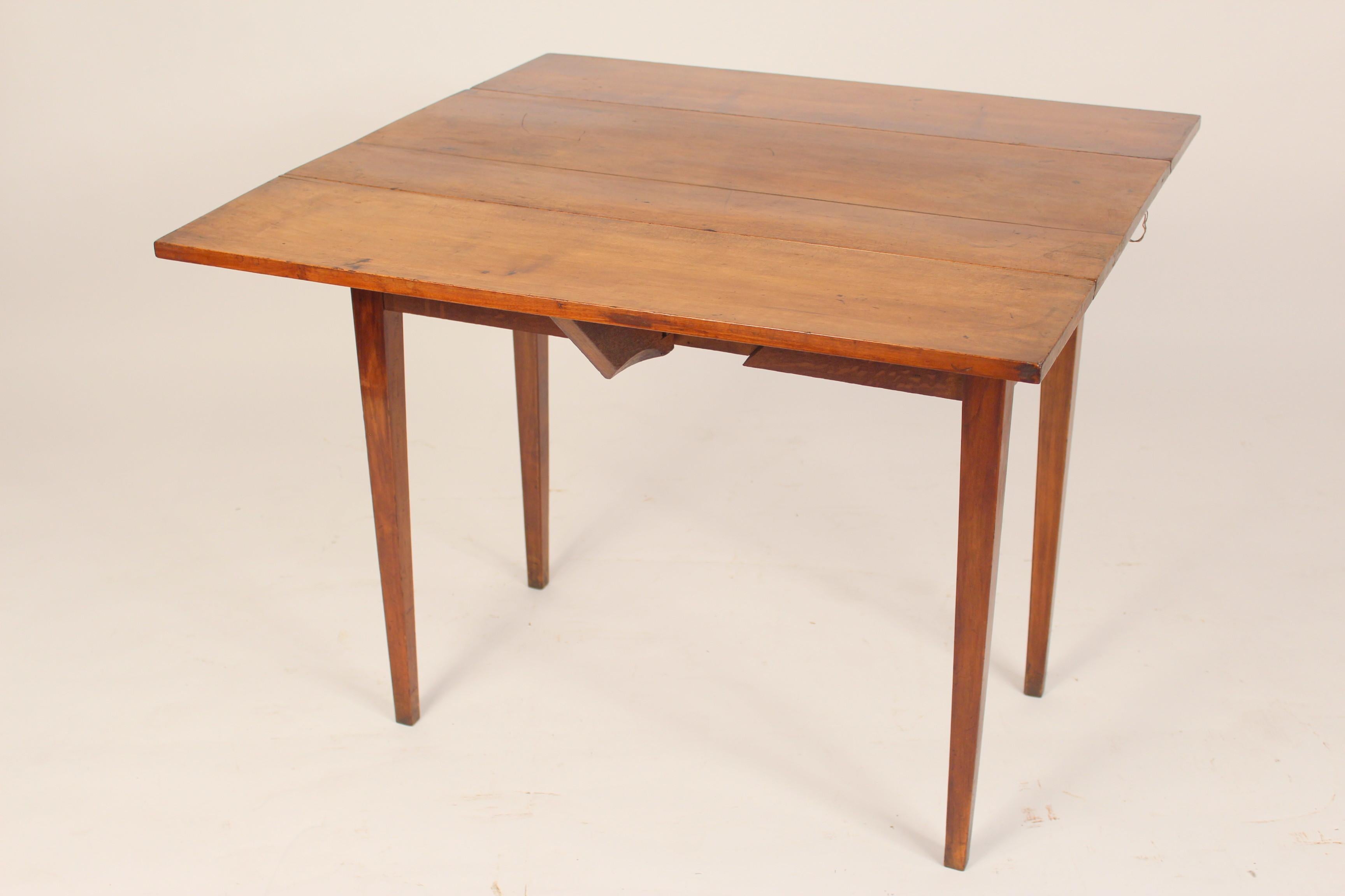 North American Neo Classical Fruit Wood Drop Leaf Table