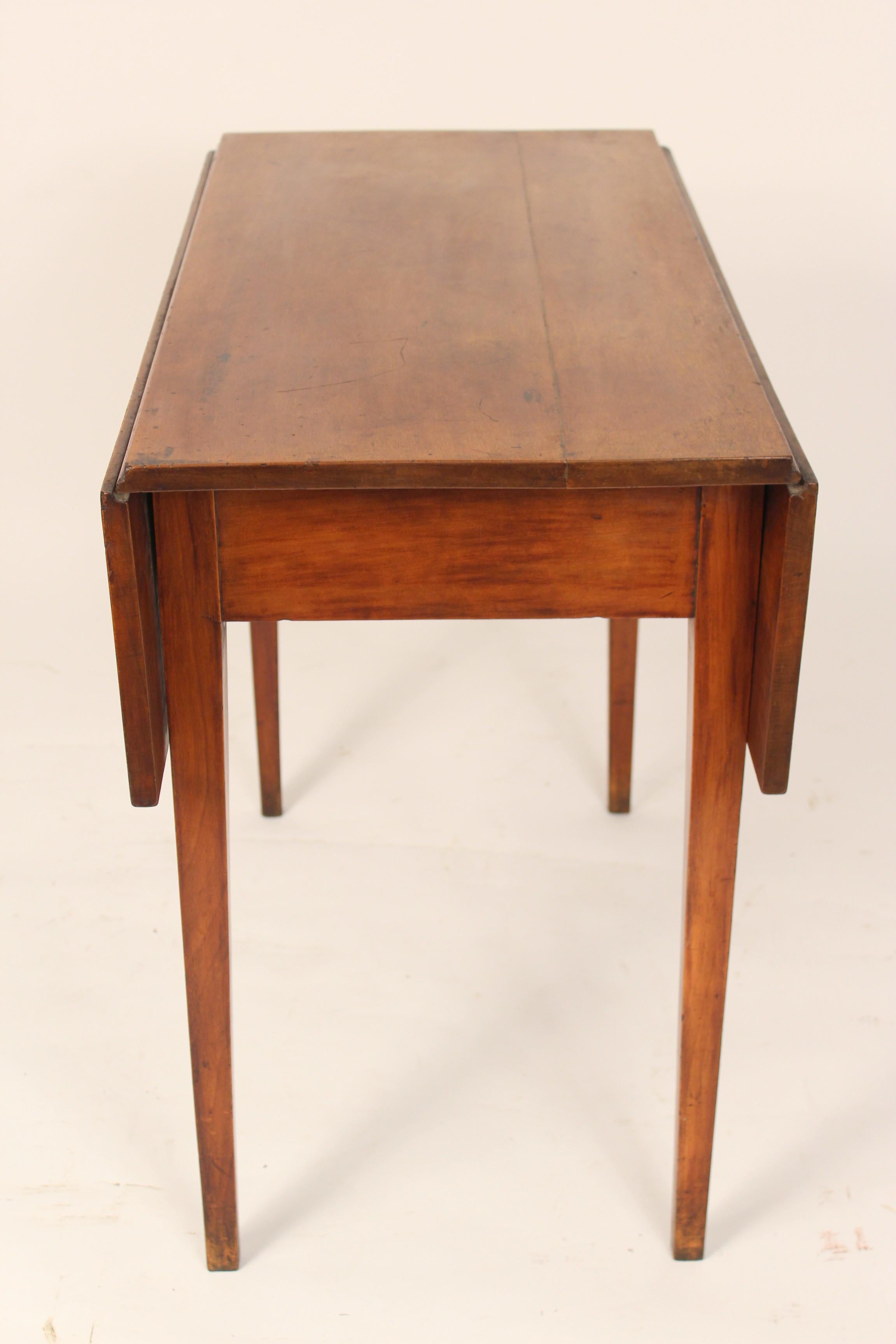 Neo Classical Fruit Wood Drop Leaf Table In Good Condition In Laguna Beach, CA