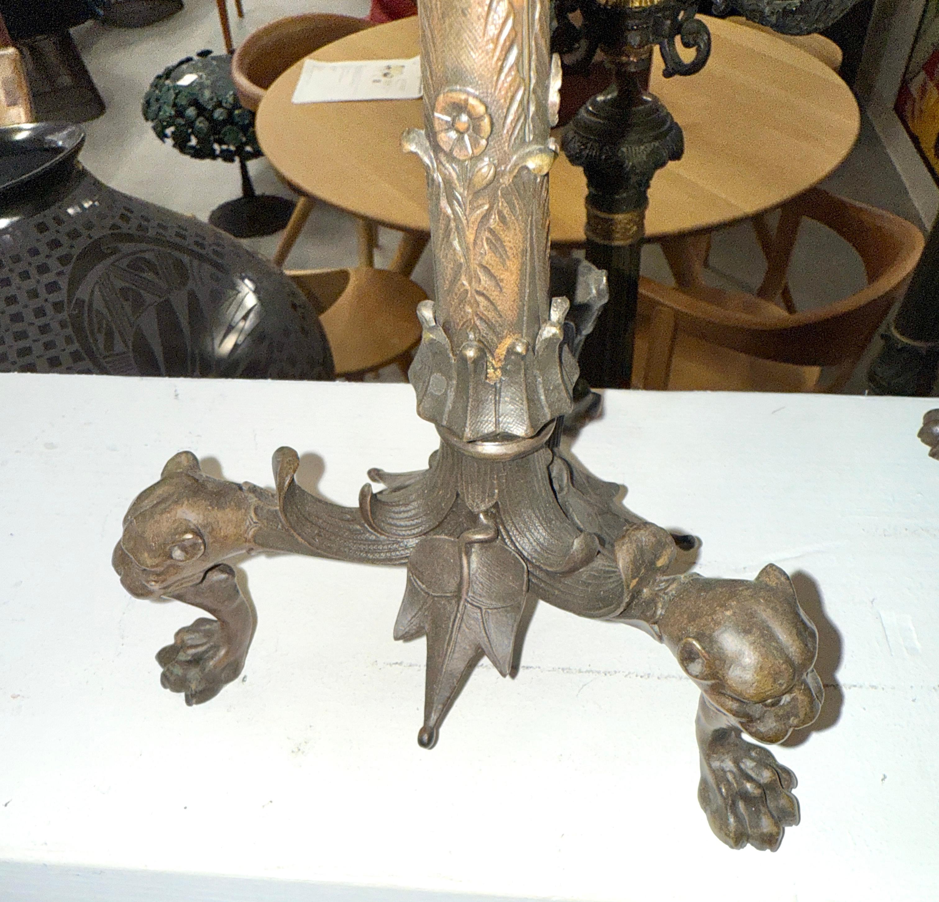 Neo-Classical Grand Tour Souvenir Bronze Candelabra  Lamps For Sale 10