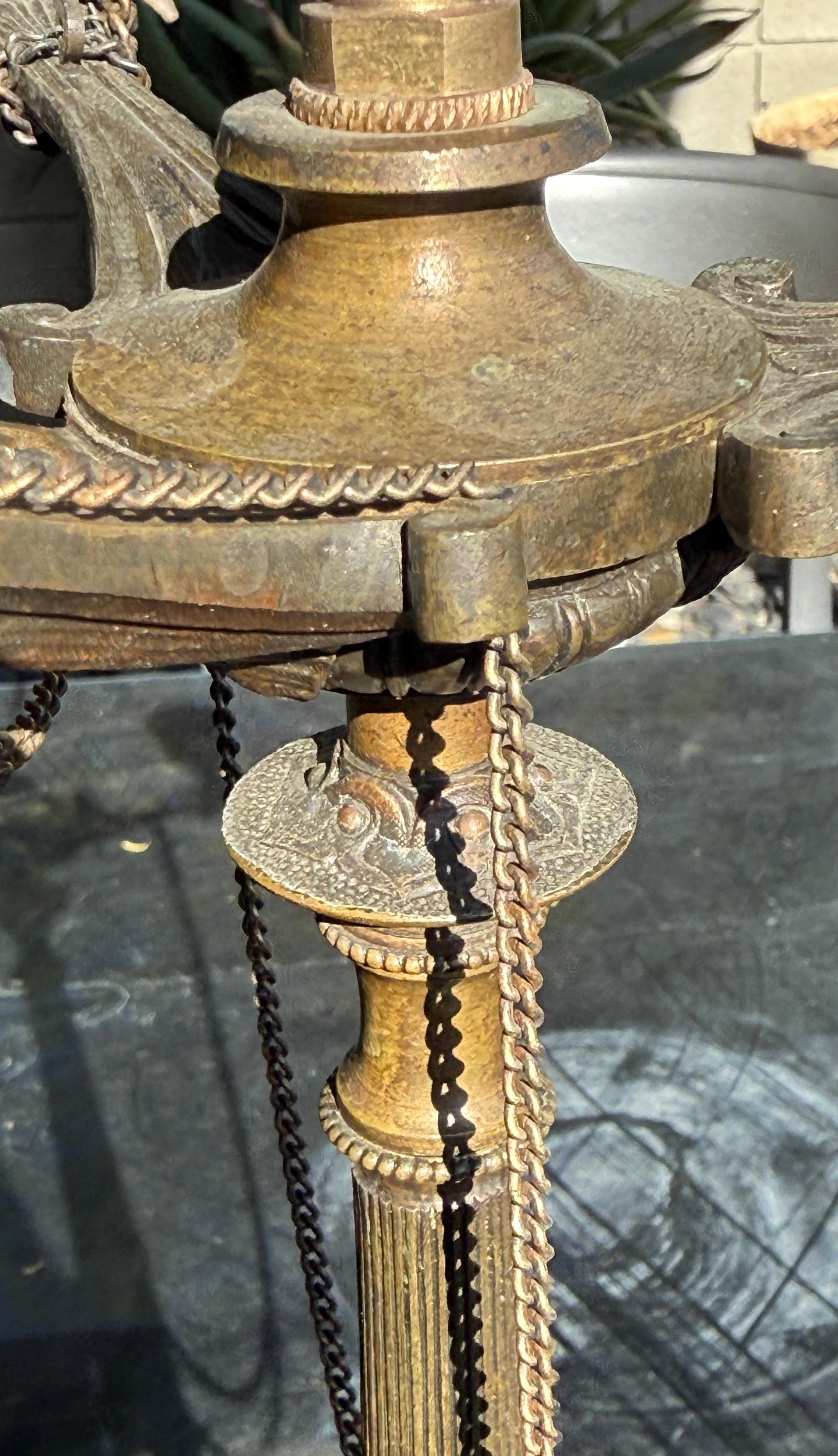 Neo-Classical Grand Tour Souvenir Bronze Candelabra  Lamps For Sale 12