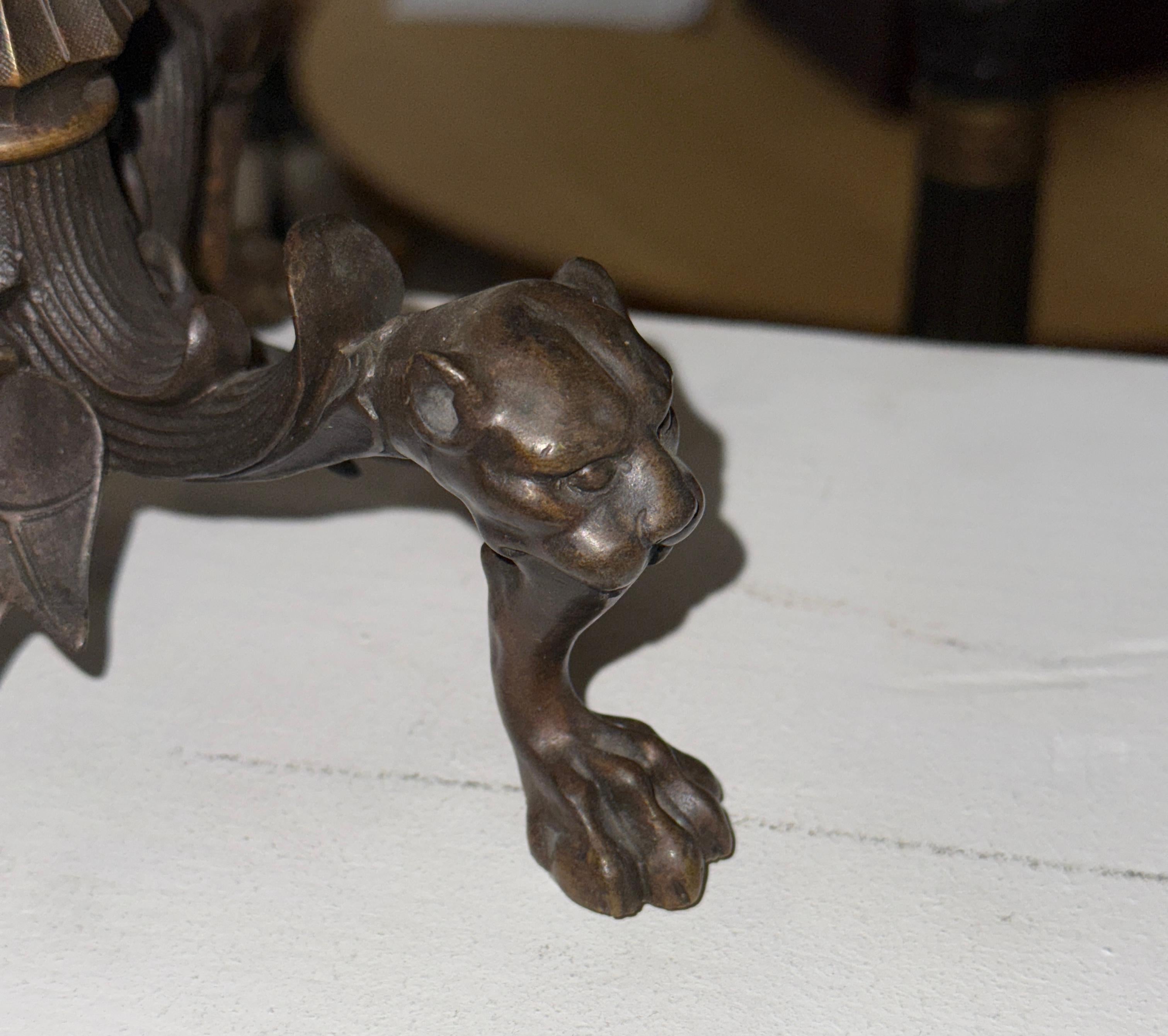 Hand-Crafted Neo-Classical Grand Tour Souvenir Bronze Candelabra  Lamps For Sale
