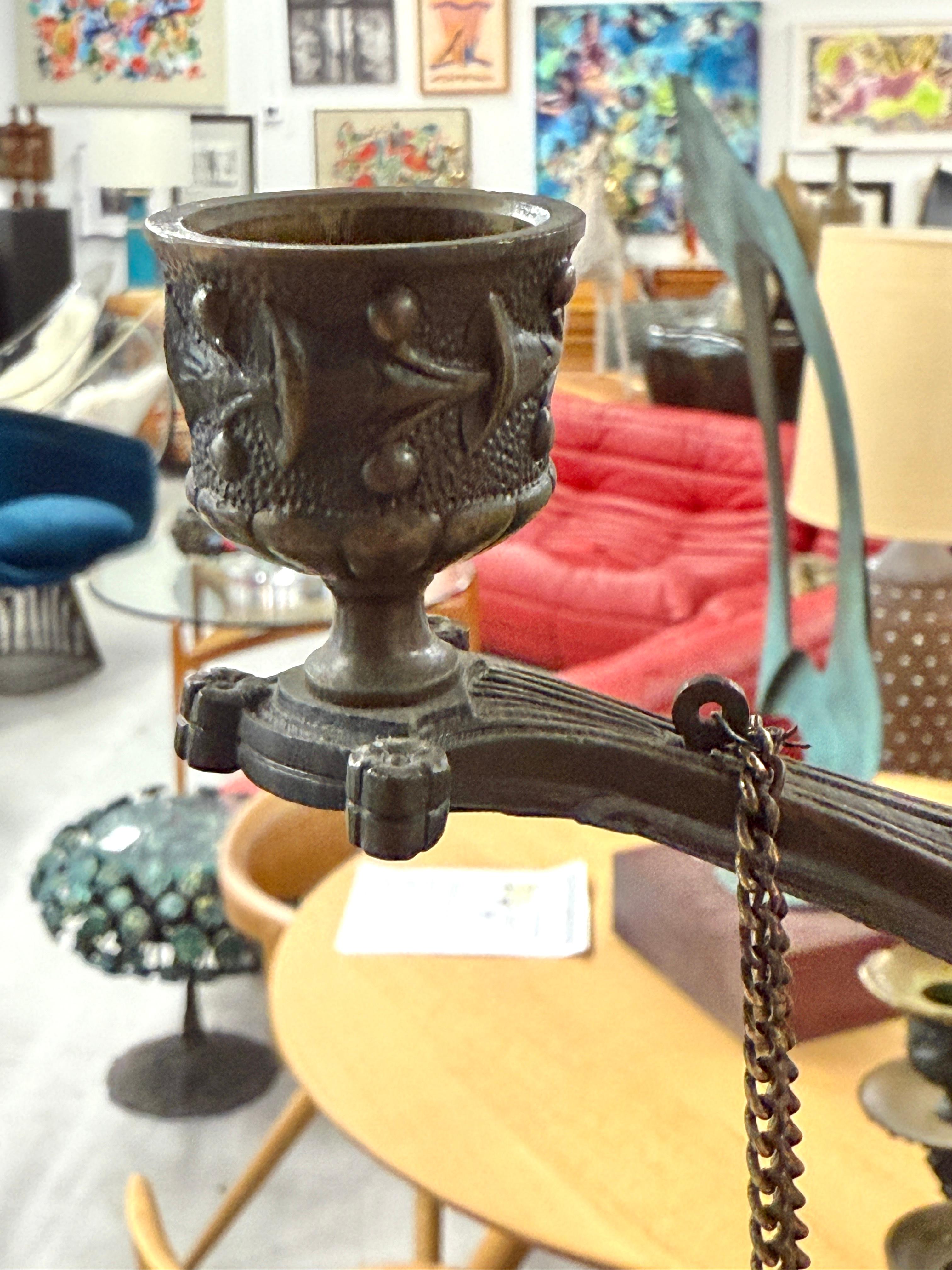 Neo-Classical Grand Tour Souvenir Bronze Candelabra  Lamps For Sale 1
