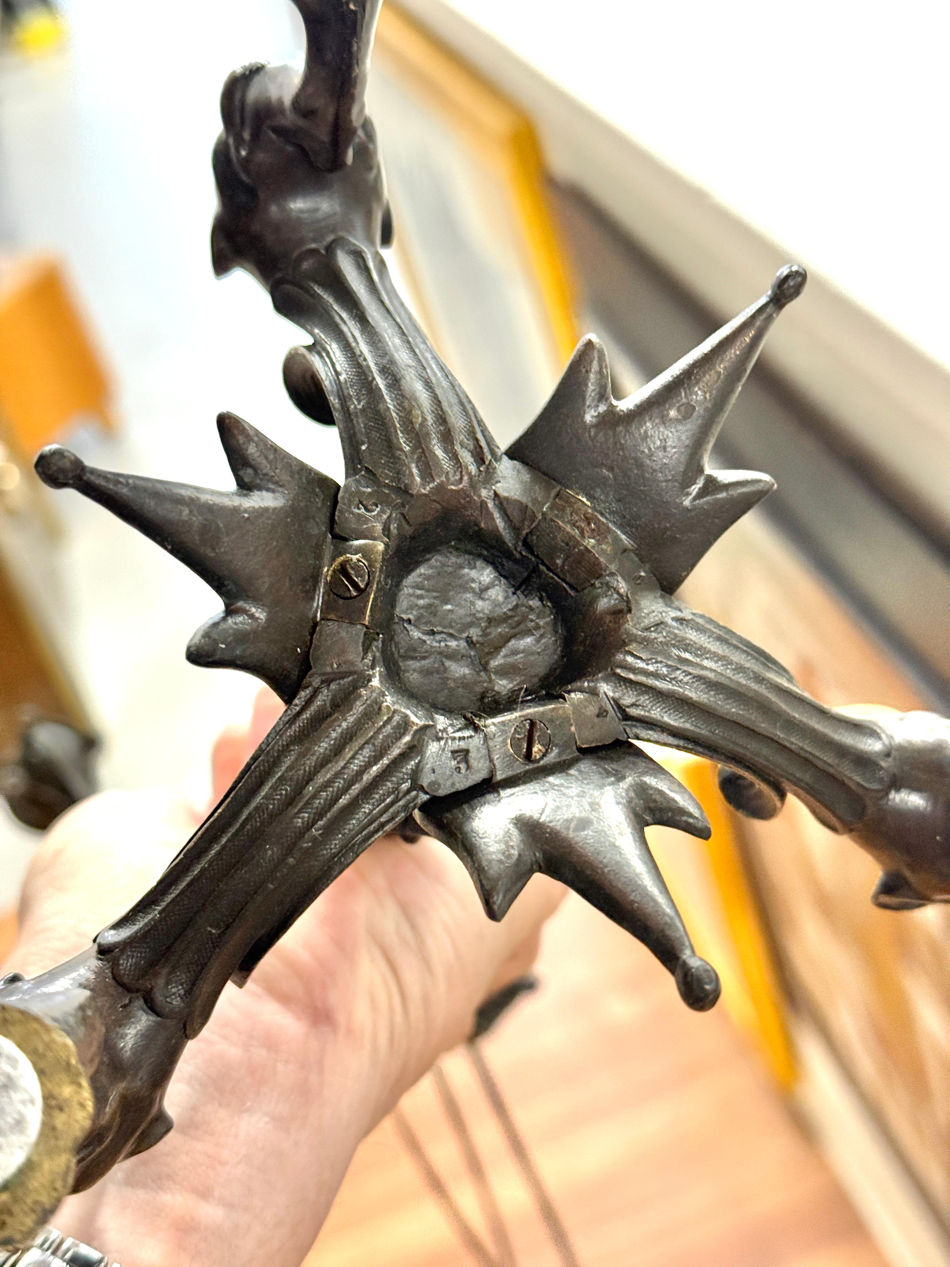 Neo-Classical Grand Tour Souvenir Bronze Candelabra  Lamps For Sale 3