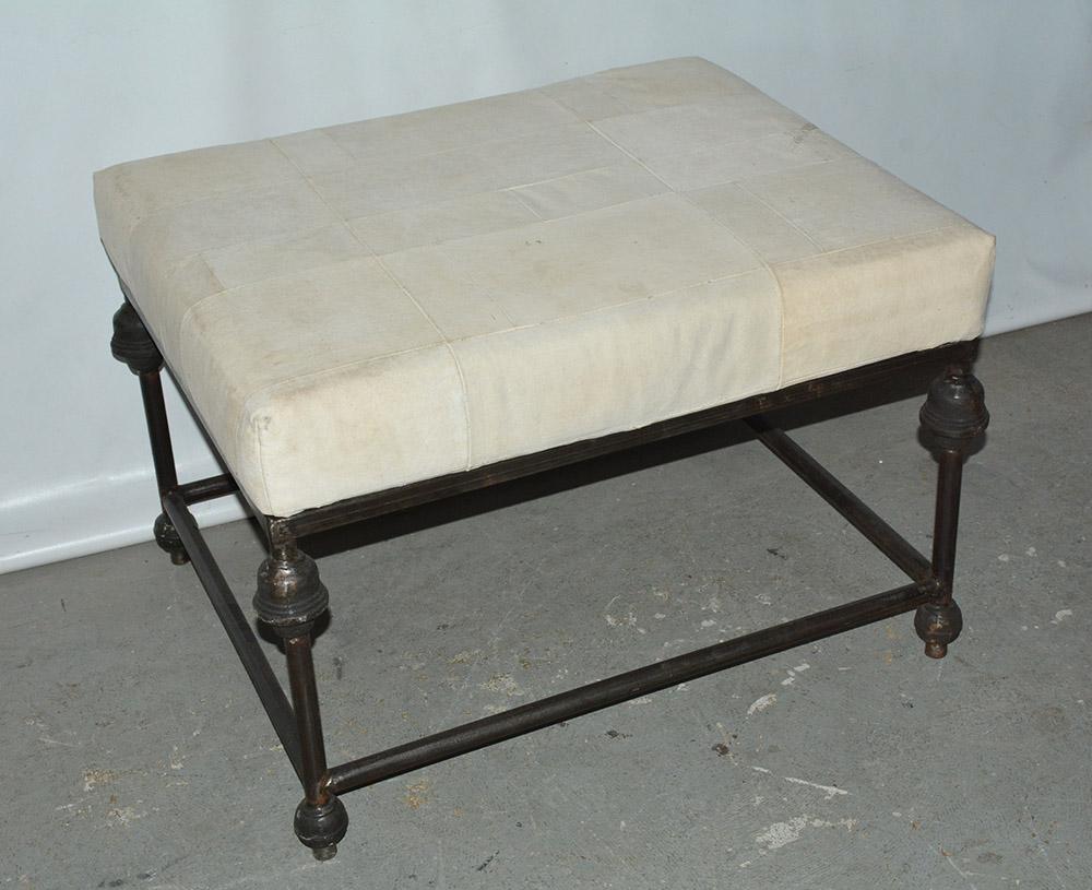 Neo-Classical Iron Base Stool In Good Condition In Sheffield, MA