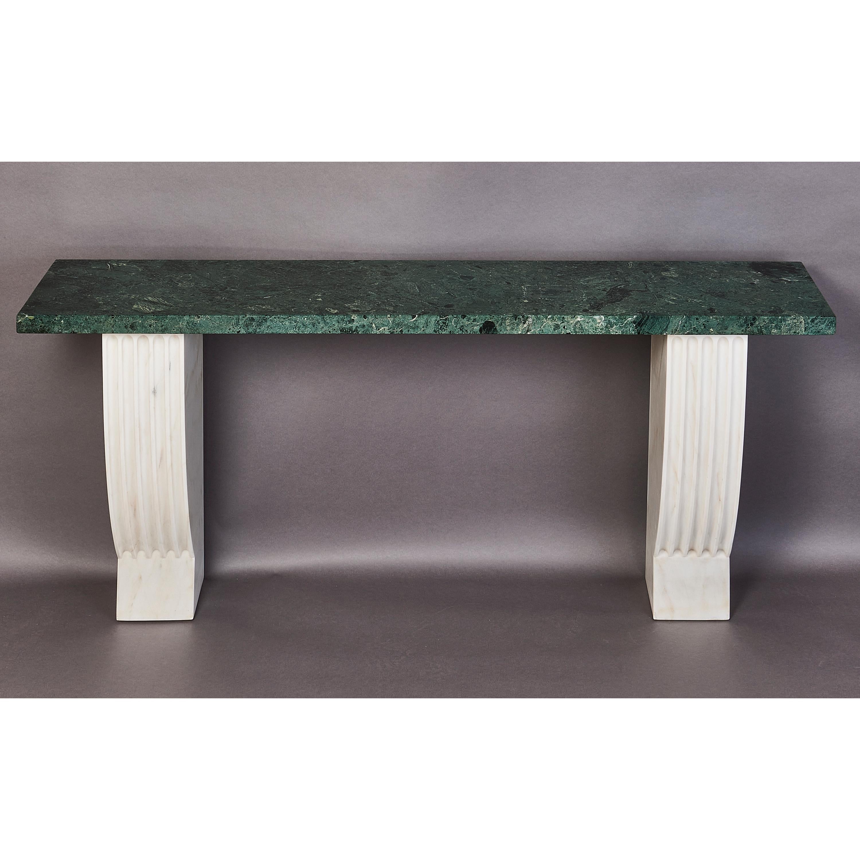 Neoclassical Neo Classical Italian Marble Console, 1930's For Sale