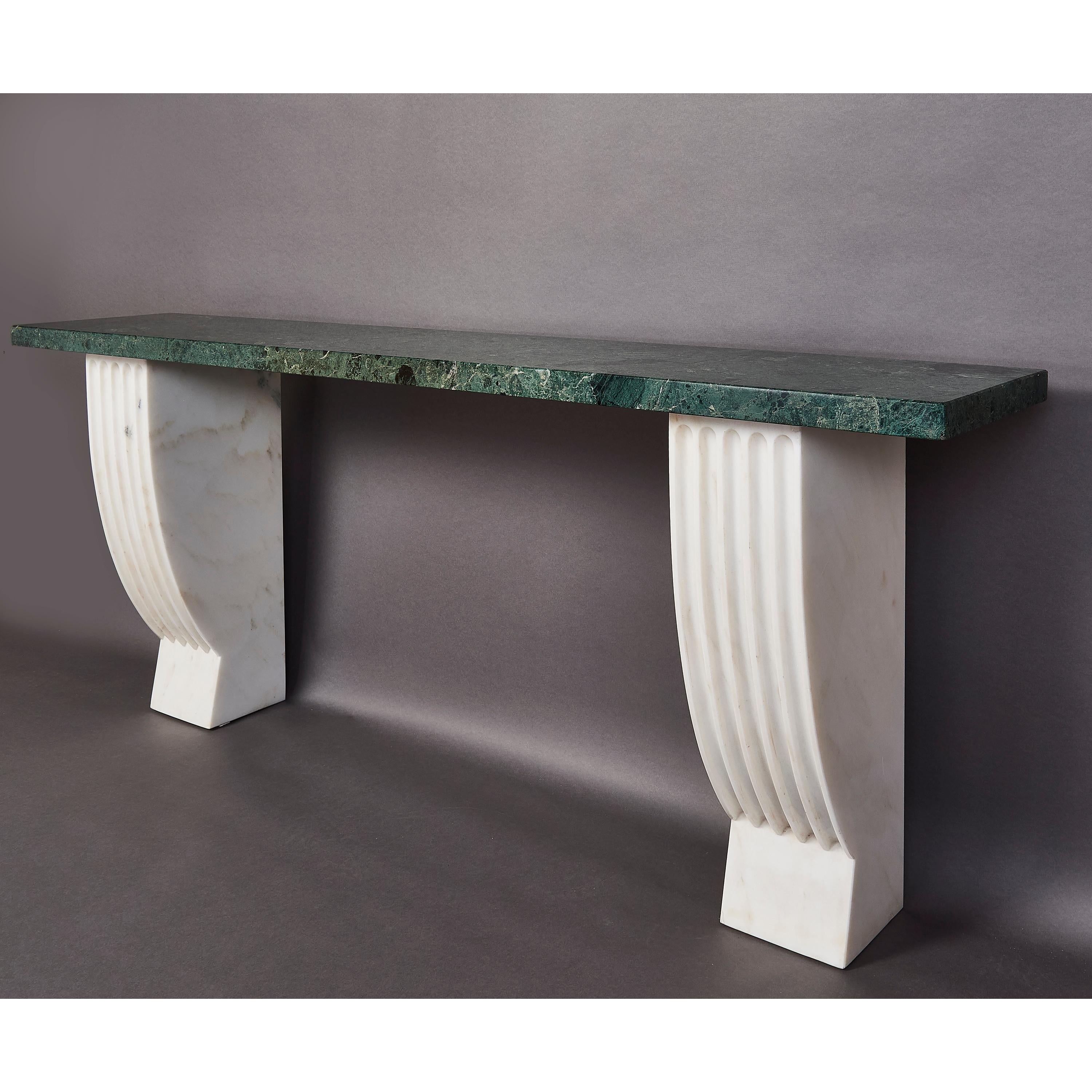 Neo Classical Italian Marble Console, 1930's In Good Condition For Sale In New York, NY