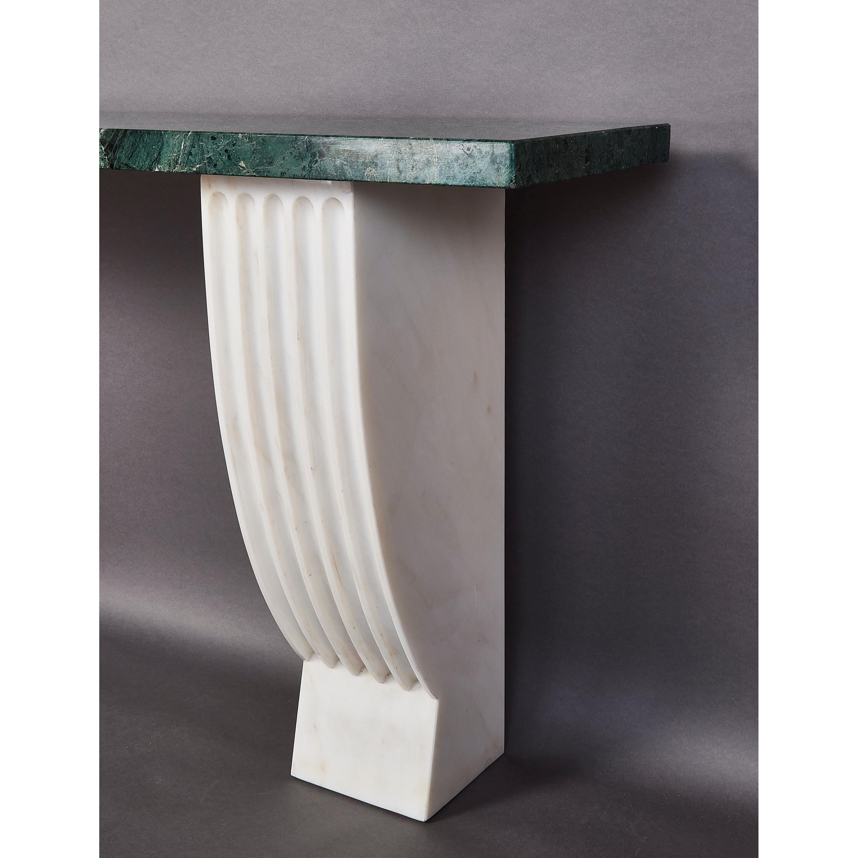 Mid-20th Century Neo Classical Italian Marble Console, 1930's For Sale