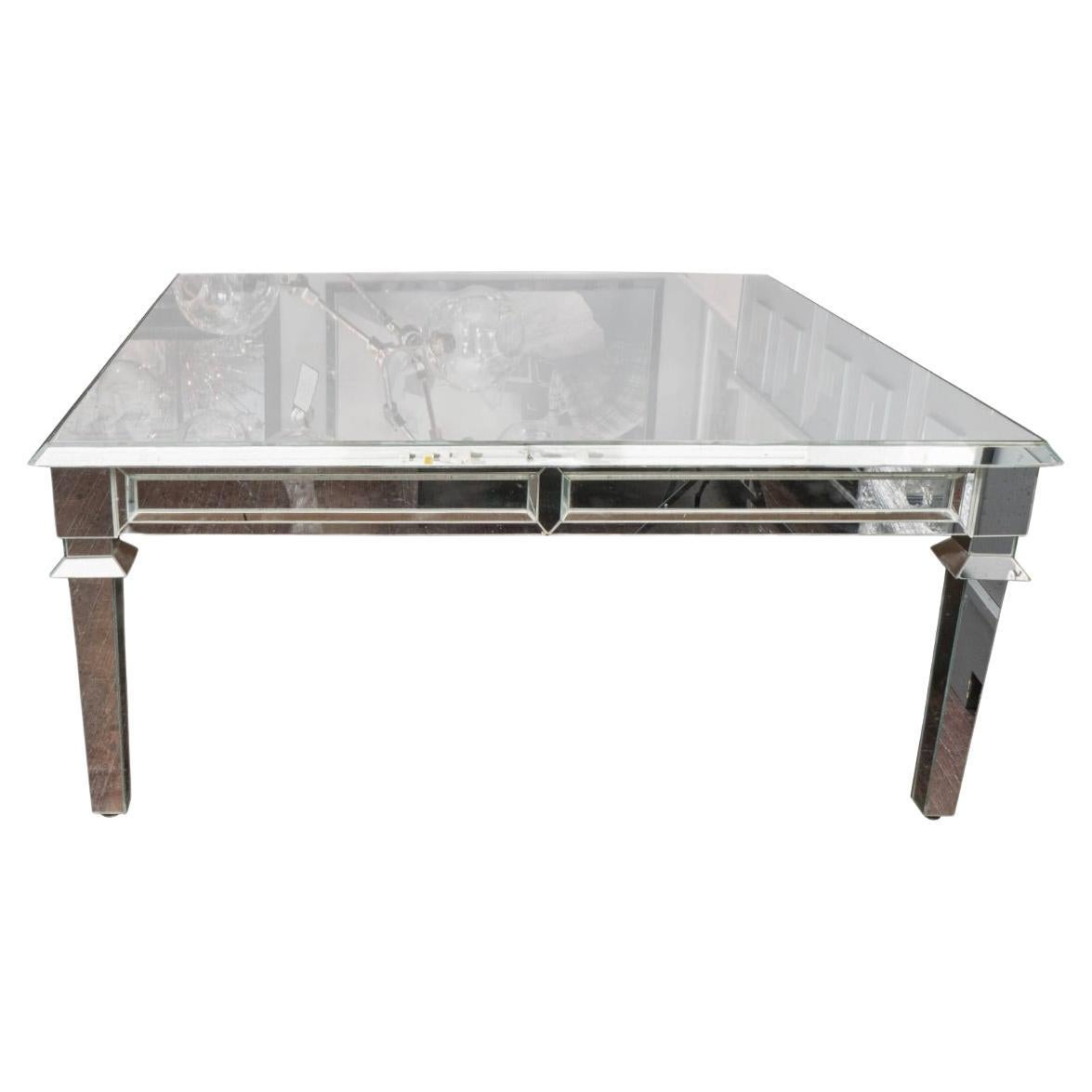 Neo Classical Mirrored Coffee Table For Sale