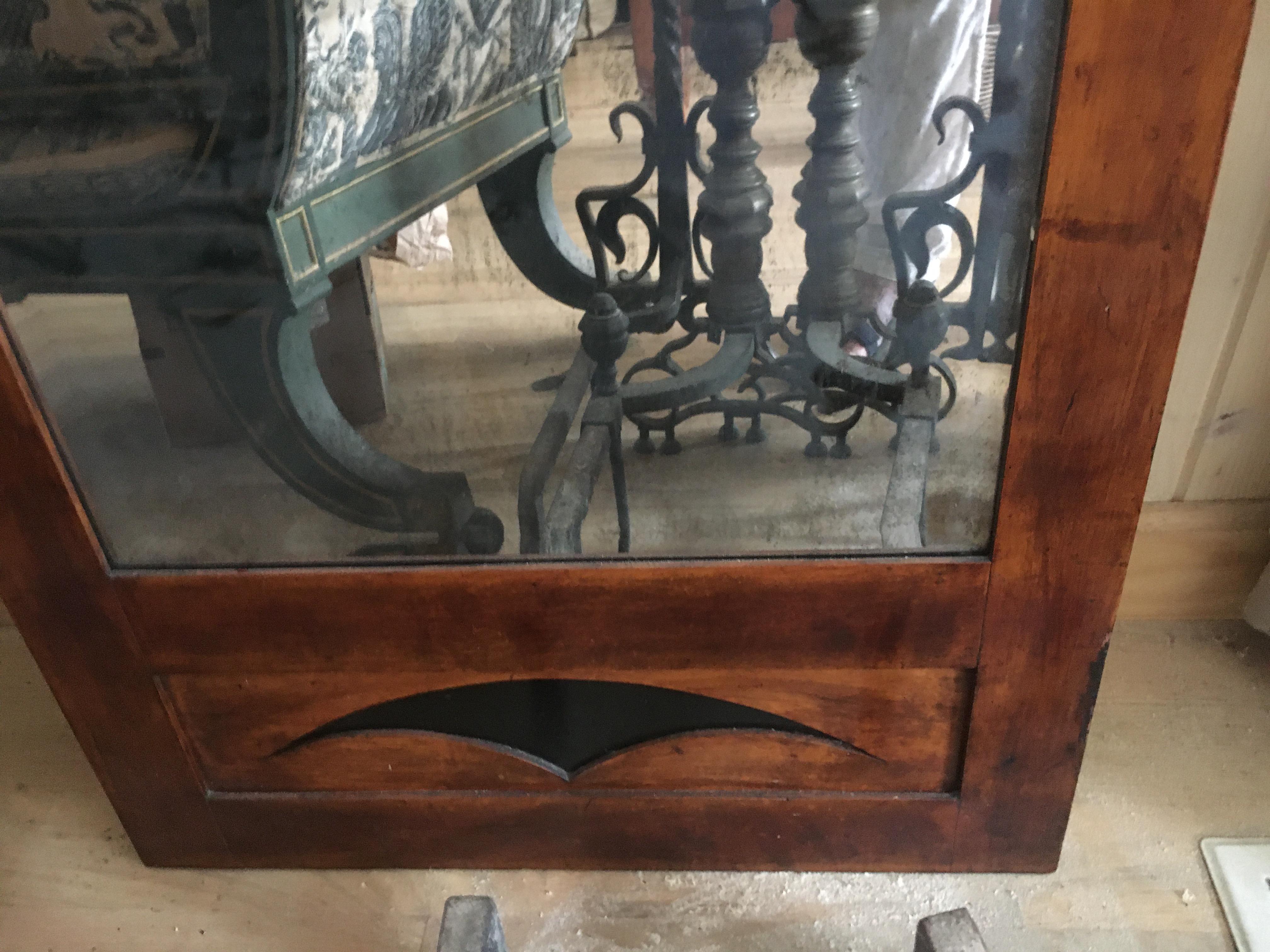Ormolu Neoclassical Northern Italian Pier Mirror, Mahogany with Ebony and Gilt Bronze For Sale