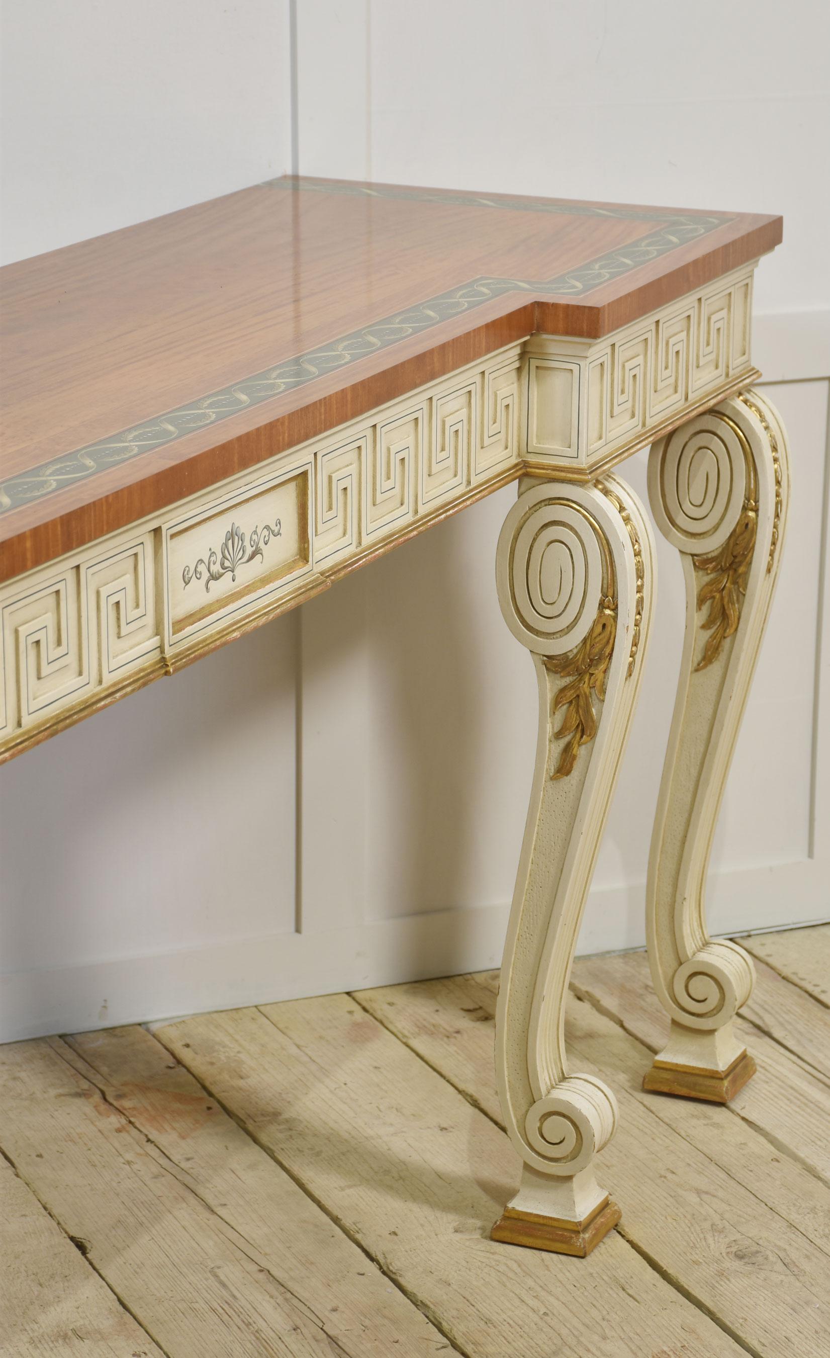 Neo-Classical painted console table For Sale 4
