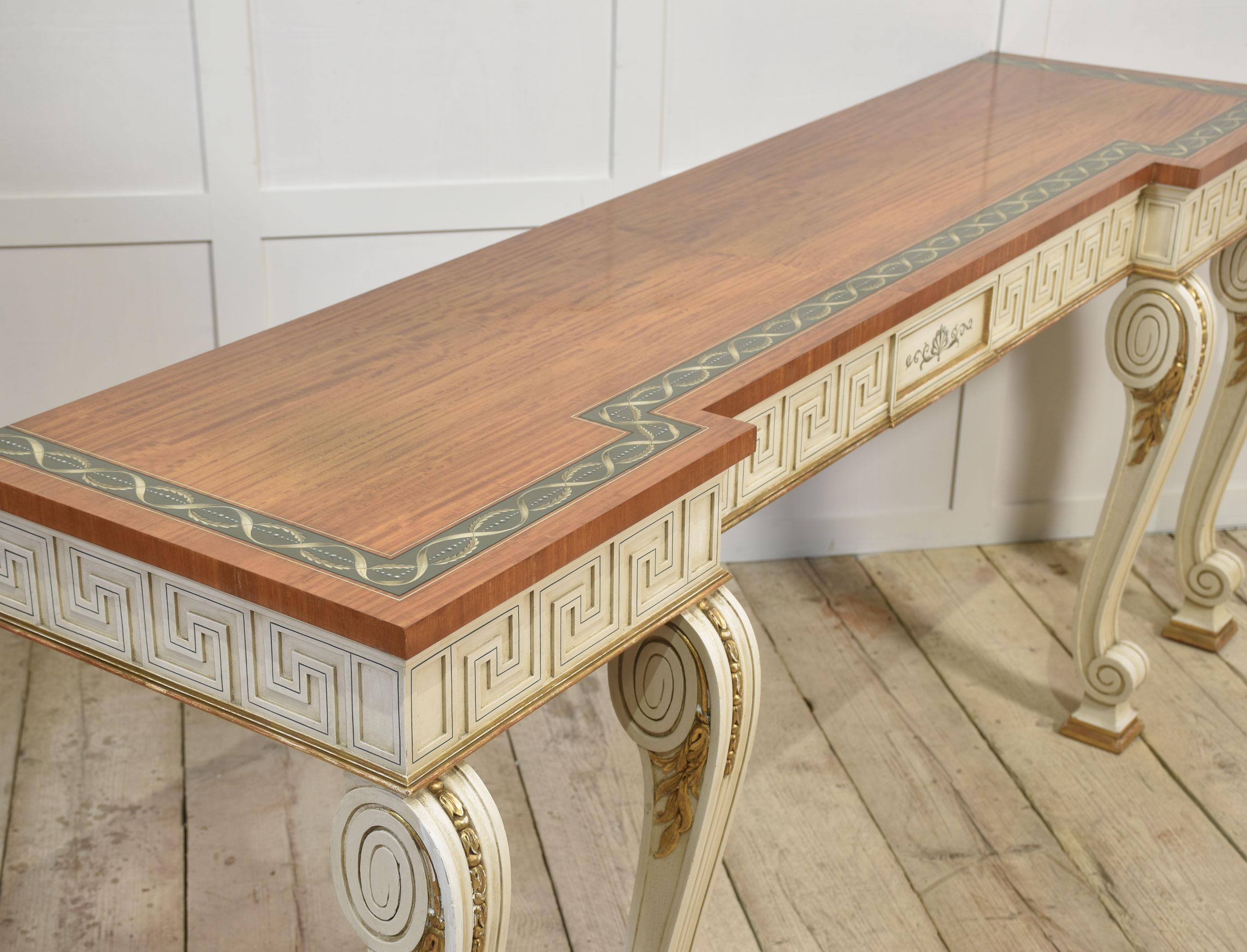 Neo-Classical painted console table For Sale 5