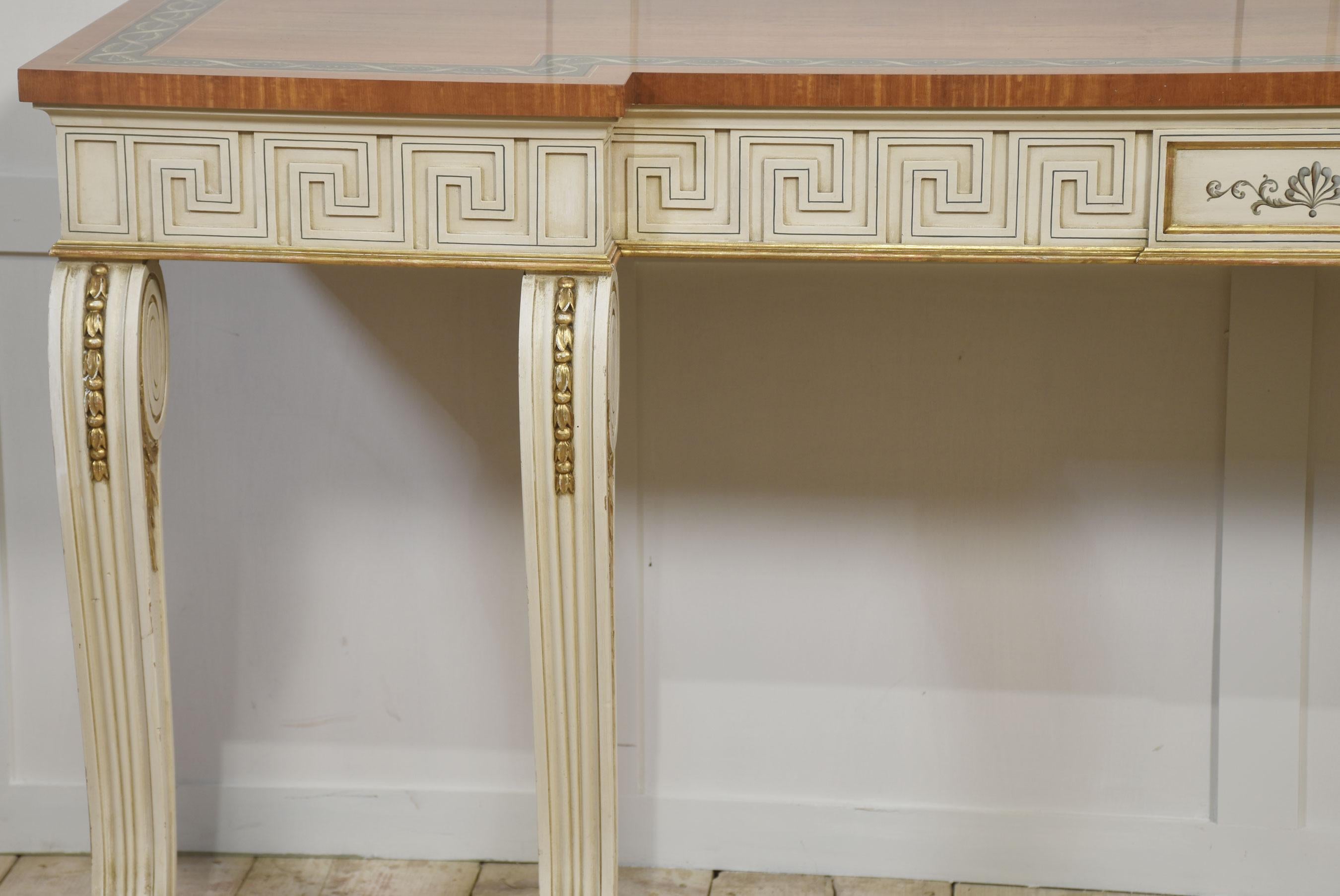 20th Century Neo-Classical painted console table For Sale