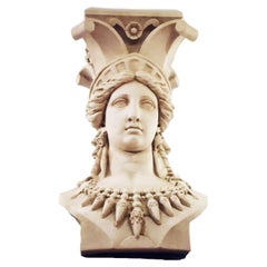 Vintage Neo Classical Pedestal depicting Maiden