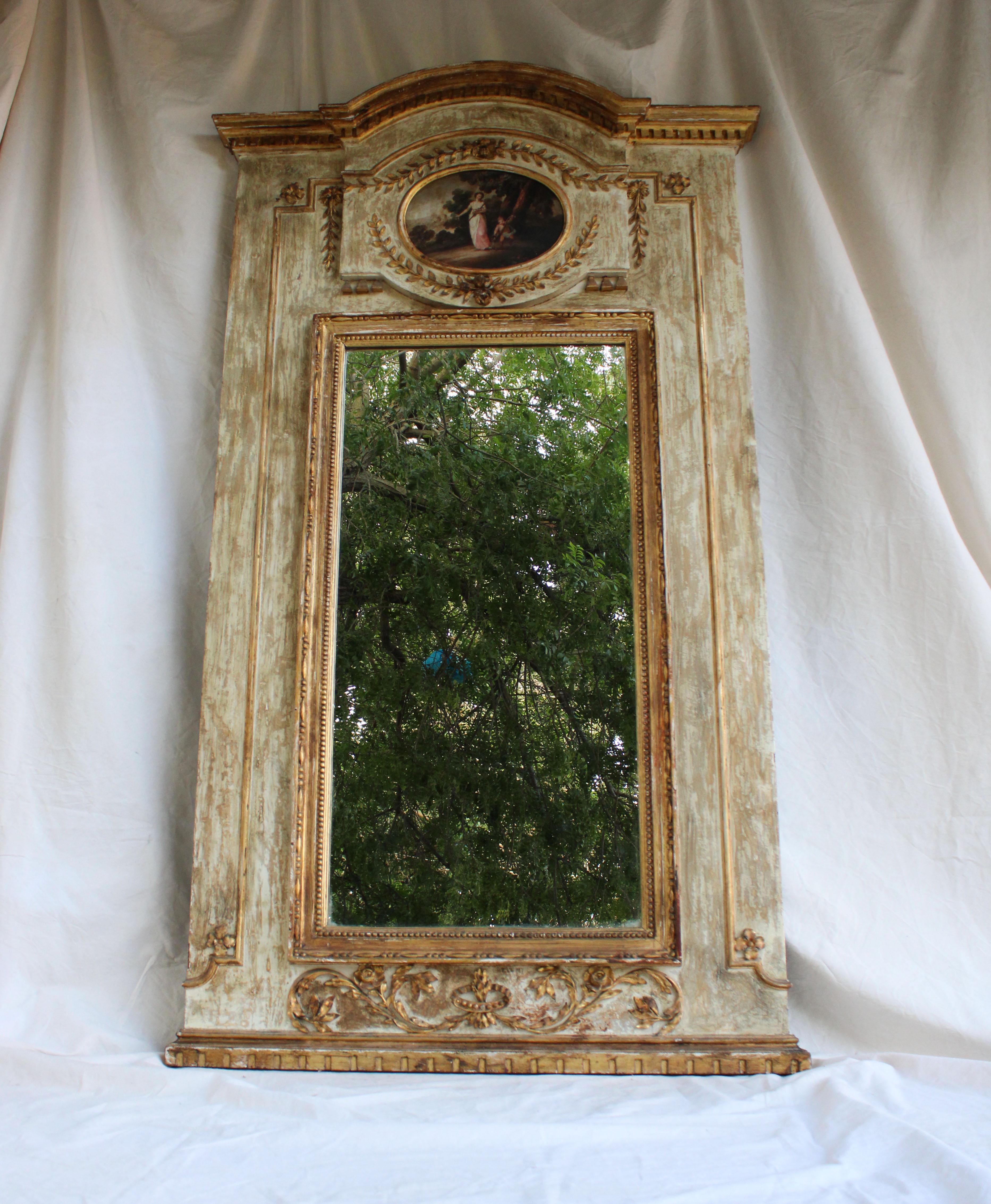 A Neo-Classical Portuguese mirror from the 19th century.

Crafted in the Neo-Classical style, which was popular during the 19th century in Portugal. The Neo-Classical style drew inspiration from classical Greek and Roman art, emphasizing clean