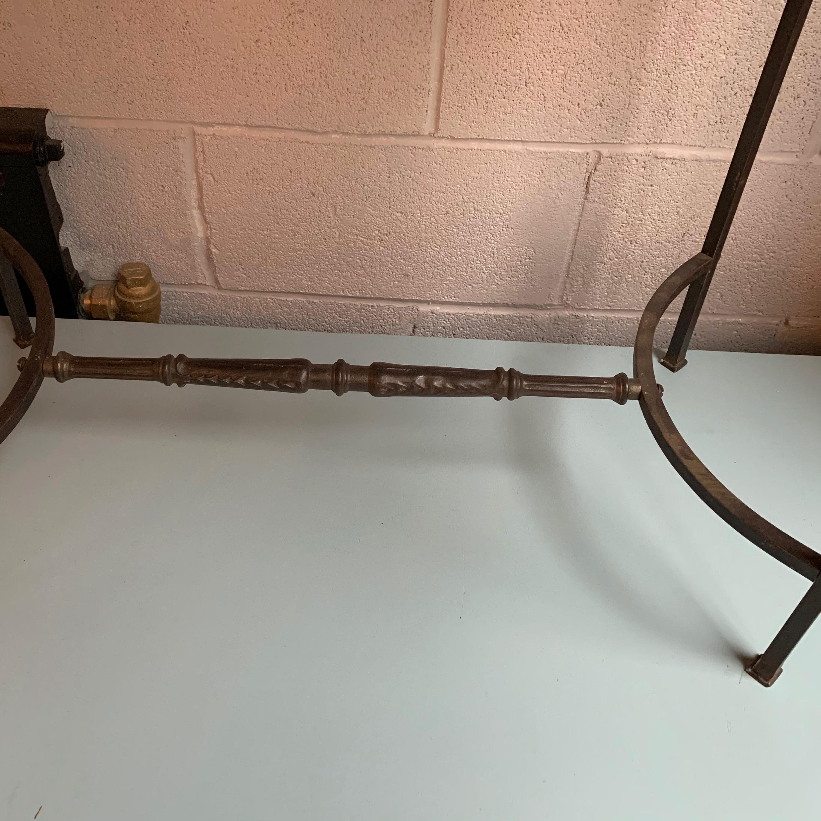 Neoclassical Revival Marble and Wrought Iron Console Table 4