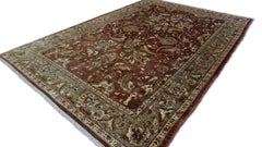 Neo-Classical Rust Brown Sultanabad Style Wool Rug 6'3''x9'11''