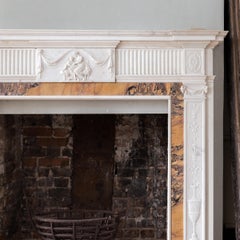 Neo-Classical Statuary and Sienna Marble Chimneypiece