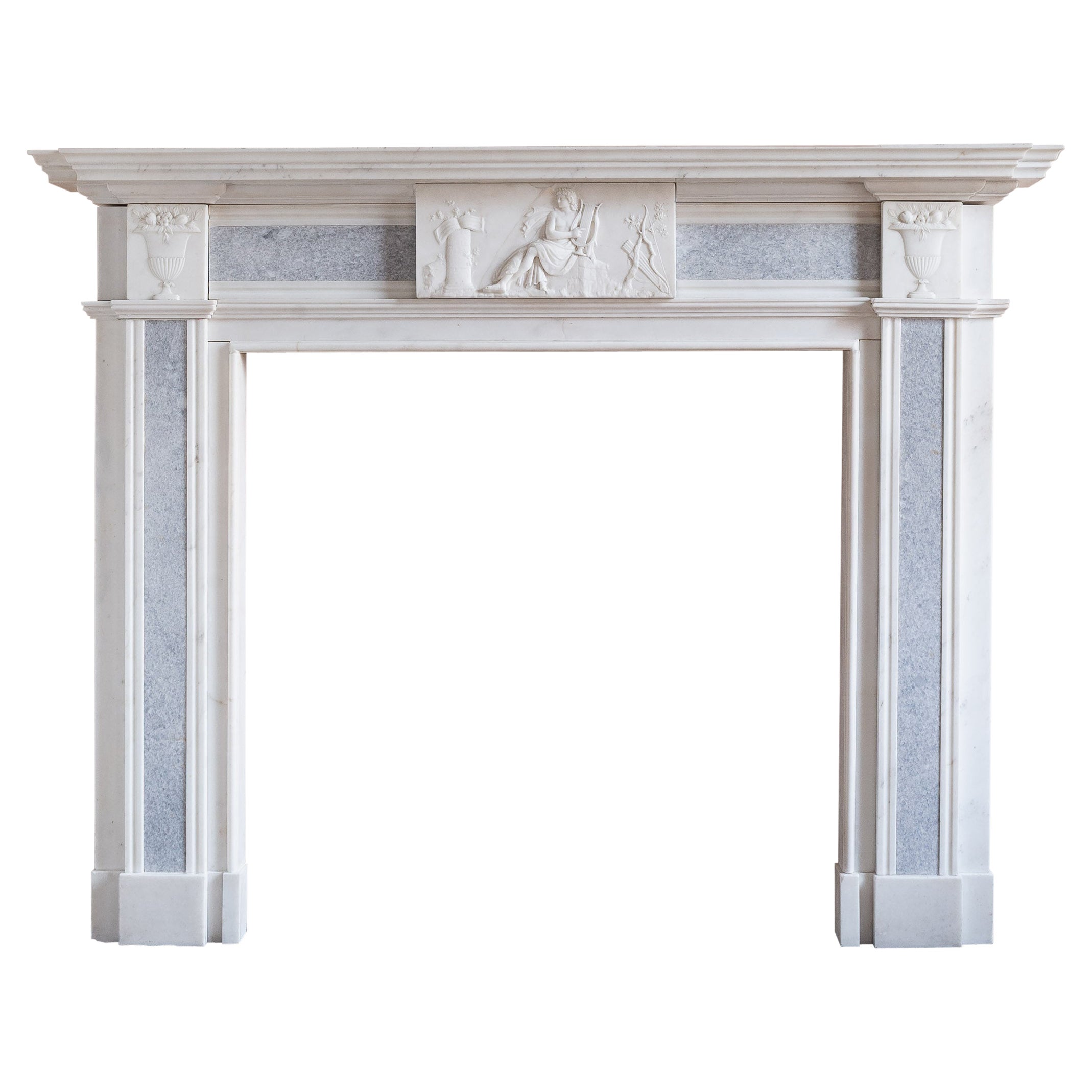 Neo-Classical Statuary Marble Fireplace in the Georgian Style