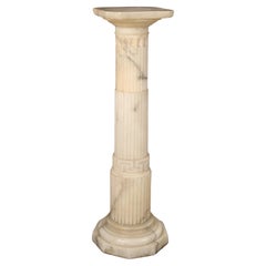 Neo Classical Style Alabaster Pedestal
