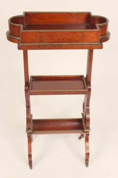 Neo Classical Style Brass Mounted Mahogany Occasional Table