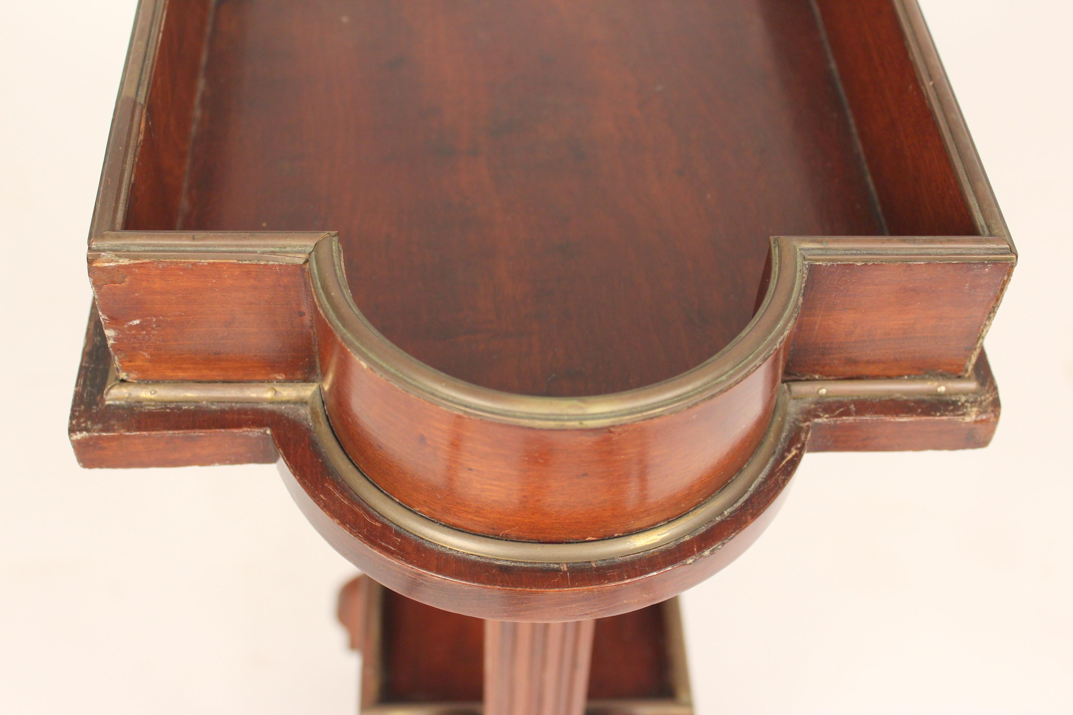 Neo Classical Style Brass Mounted Mahogany Occasional Table 3