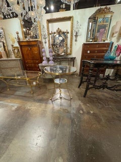 Neo-Classical Style Bronze and Marble Gueridon Table