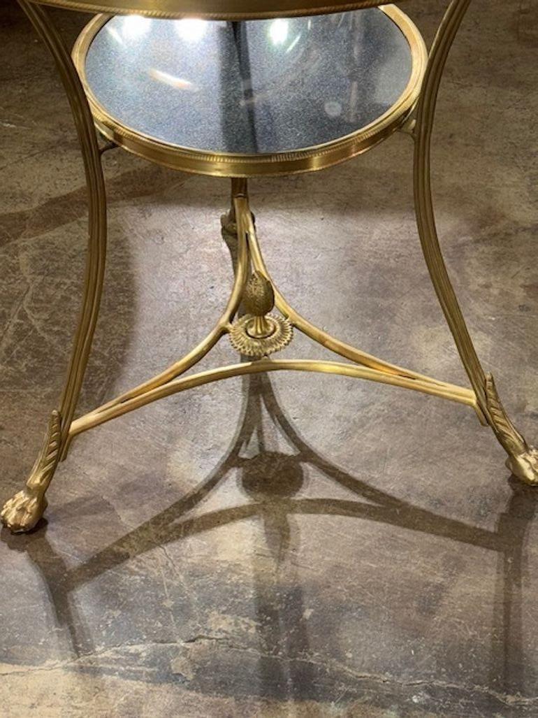 Italian Neo-Classical Style Bronze and Marble Gueridon Table For Sale