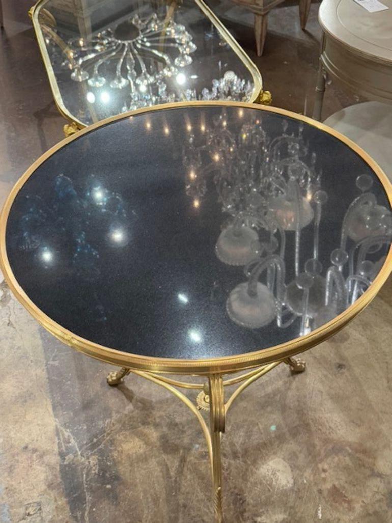 Neo-Classical Style Bronze and Marble Gueridon Table For Sale 1