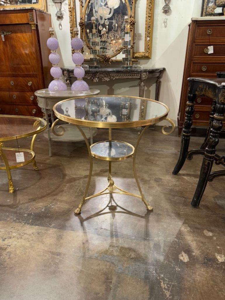 Neo-Classical Style Bronze and Marble Gueridon Table For Sale 3