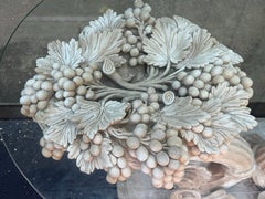 Neo-Classical Style Cerused And Carved Wood Cornucopia Form Console Table