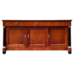 Neo-Classical Style Cherry Cabinet / Credenza / Sideboard By Baker Furniture 