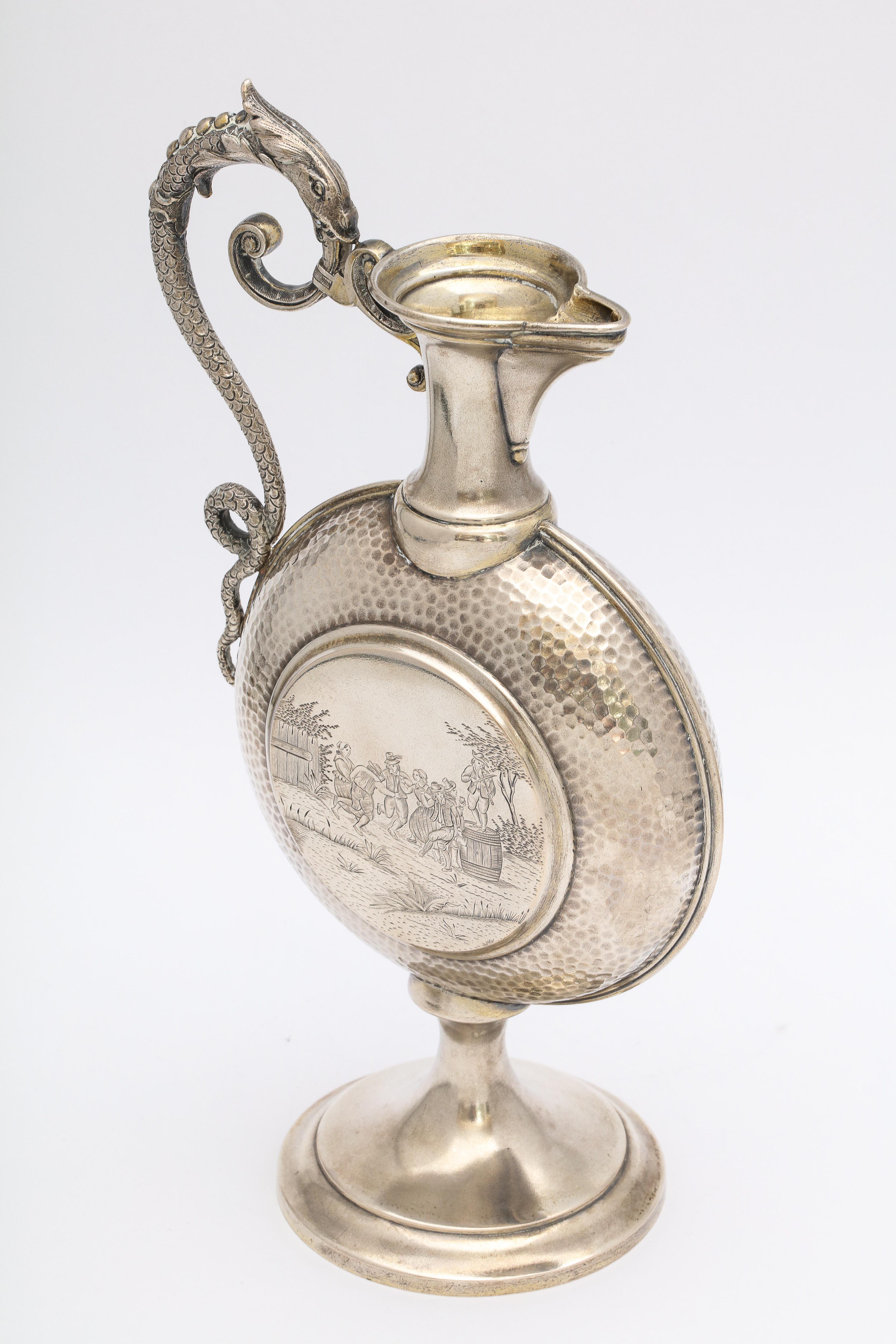 Neoclassical Style Continental Silver '.800' Ewer/Pitcher For Sale 9