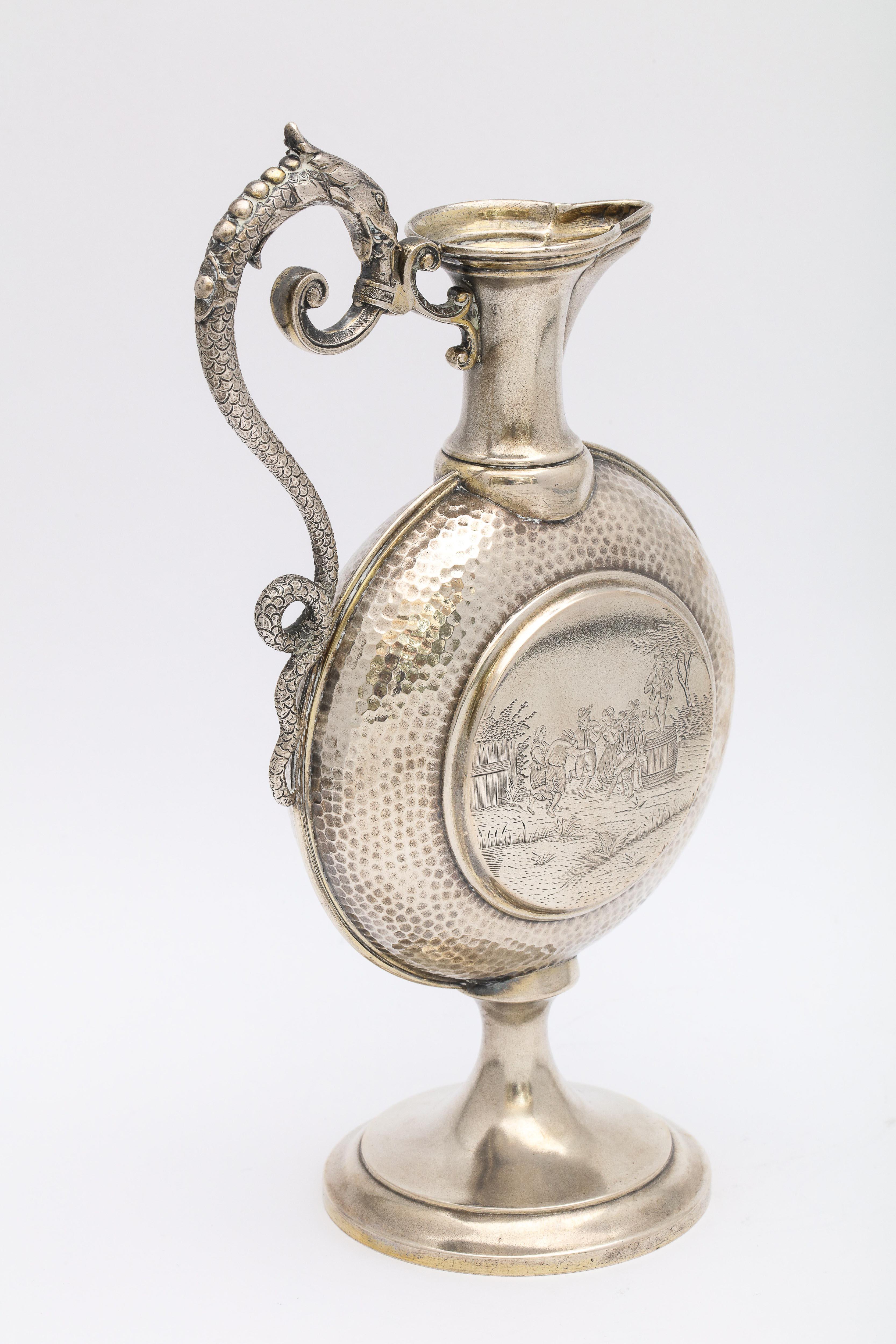 Neoclassical Style Continental Silver '.800' Ewer/Pitcher For Sale 1