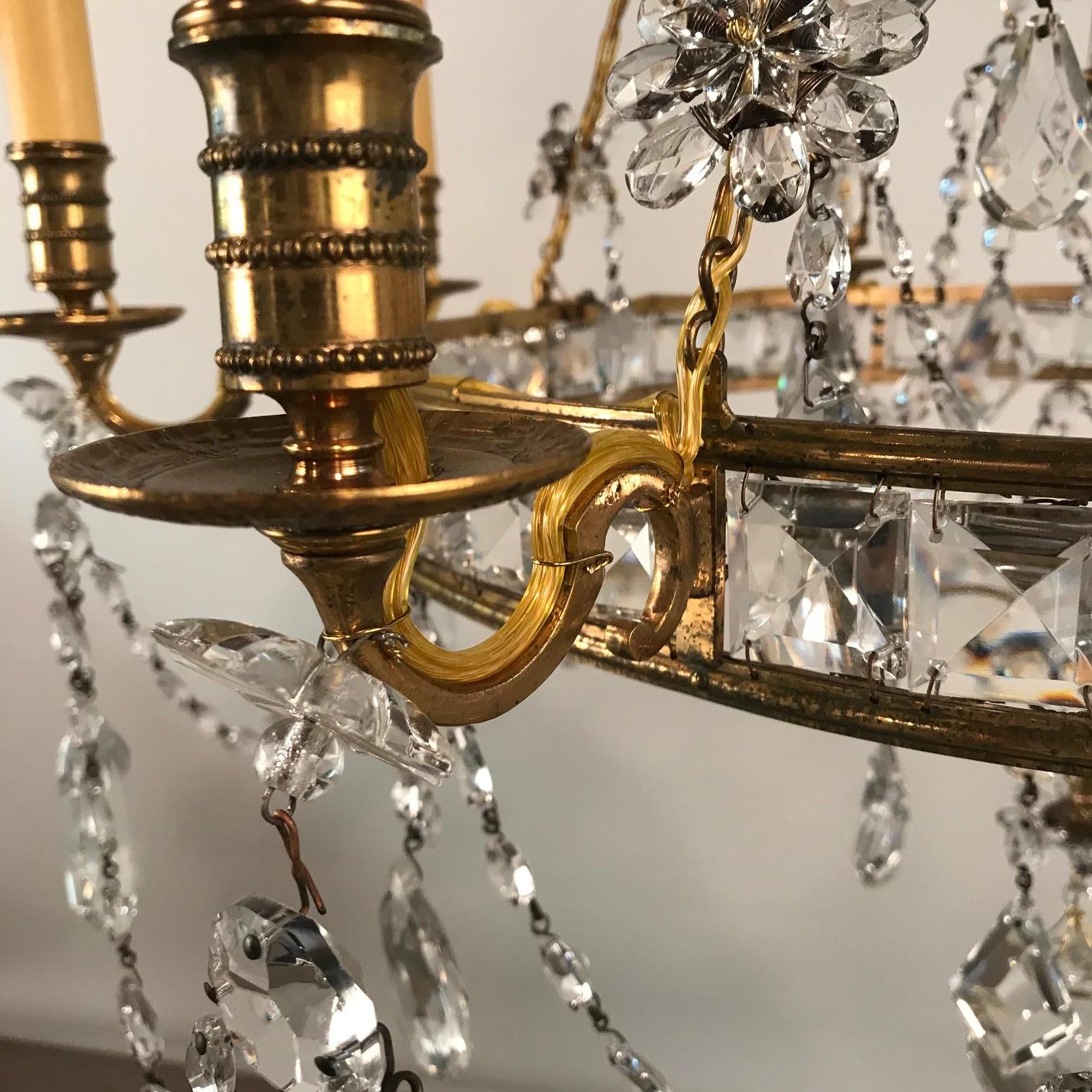 Neoclassical Style Gilt Bronze Baltic Chandelier For Sale 10