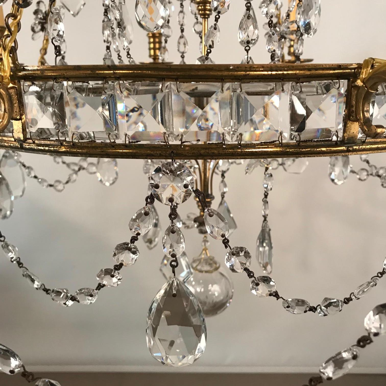 Neoclassical Style Gilt Bronze Baltic Chandelier For Sale 11